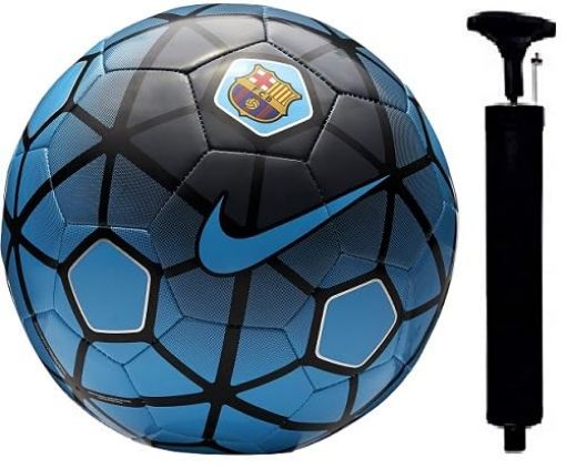 Picture of SBJT FCB Football for All Ages Suited for The Grass Fields | PU | Suitable for Grass |Practice Ball | Soccer Ball | for Men/Women | Football Size - 5 (with Pump)