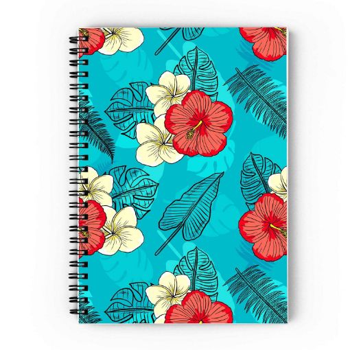 Picture of Hibiscus Print Spiral Notebook A5 Size