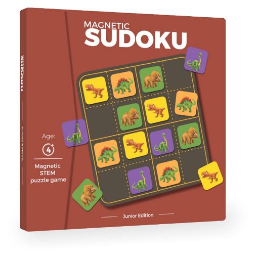 Picture of Toyz Puzzles for 5 Year Old, Travel Toys for Kids 5 Years, Gift for Boys Girls, Learning Toys, Magnetic Toys - Sudoku Junior - Dinosaur (Pack of 1)