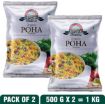 Picture of Health Fields Organic Poha / Flattened Rice - 1 Kg (2 x 500 Gm Pouch)