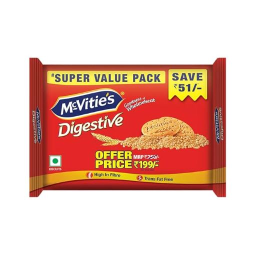 Picture of McVitie's Digestive High Fibre biscuits with Goodness of Wholewheat, 959.1g, Super Saver Family Pack