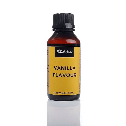 Picture of The Select Aisle Vanilla Flavour - 100ml [For flavouring| Vanilla Essence for Cake | Essence for cakes, cookies and desserts| Flavouring agent| Vanilla| Baking ingredients ]