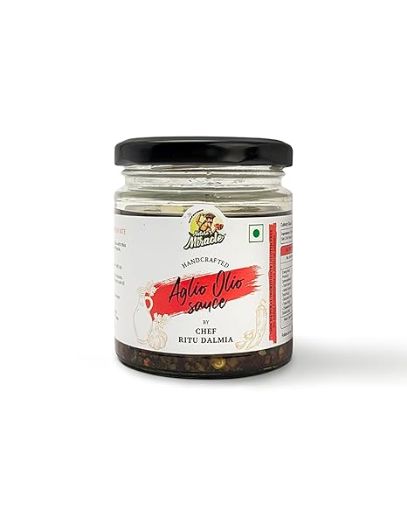 Picture of Nature's Miracle Aglio Olio Sauce Jar Ready To Eat And Natural Ingredients - 150 Gram