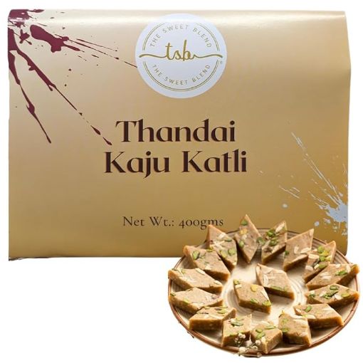 Picture of The Sweet Blend Thandai Kaju Katli | Holi Special Mithai | Indian Sweet Gift Pack | 400g |