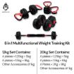 Picture of BURNLAB 6 In 1 Multifunctional Weight Training Kit- Dumbells, Kettlebells, Barbells & Push Up Brackets In 1 (12 Kilograms)