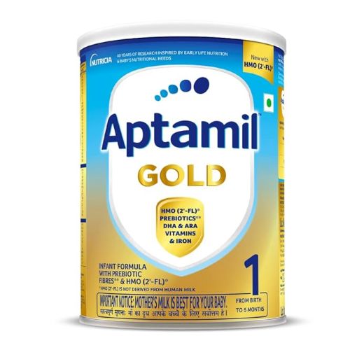 Picture of Aptamil Gold Infant Formula Milk Powder for Babies - Stage 1 (Upto 6 months) - with HMO and Prebiotics - 400gms - Tin