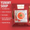 Picture of Desire Instant Premix Jain Food Tomato Soup Pack - Fresh Tomatoes 500g Readymade Soup Packet - Just Add Hot Water (Jain Tomato Soup)