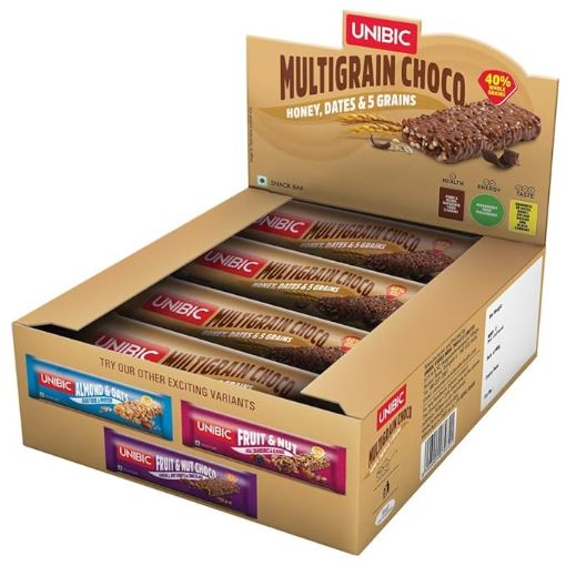 Picture of Unibic Snack bar Multigrain Choco 360g Pack of 12, 360g