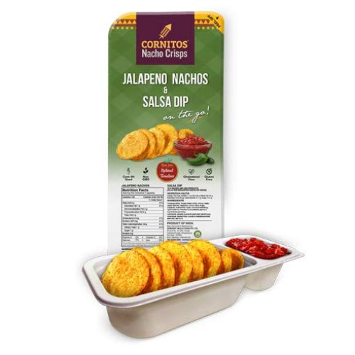 Picture of Cornitos Jalapeno Nachos and Salsa Dip Tray, 70 g