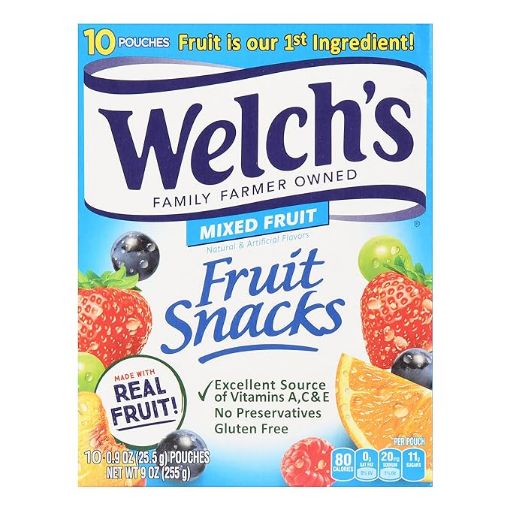 Picture of Welch's Fruit Snacks Mix Fruit 10 pouches,255g